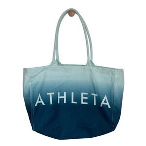 ATHLETA Blue Ombré Canvas Tote Bag